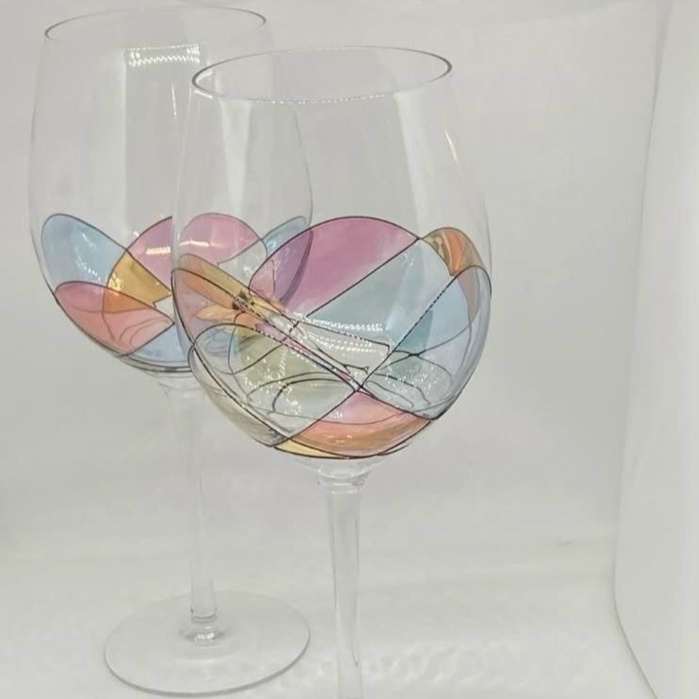 Sets Of Hand Crafted Crystal Wine Glasses
